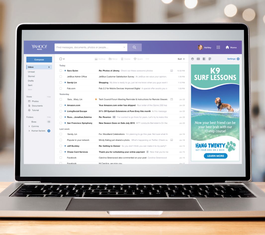 Email banner ads