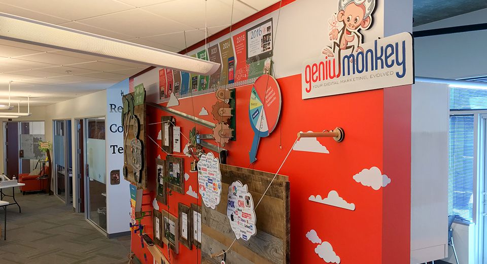 Genius Monkey office decorations.